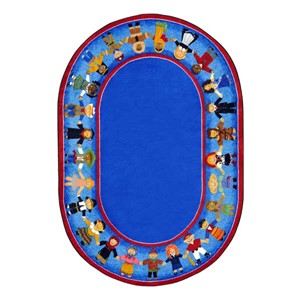 Children of Many Cultures Rug - Oval