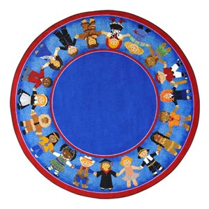 Children of Many Cultures Rug - Round