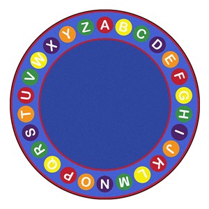 Alphabet Spots Rug - Round