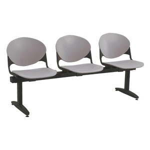 2000 Series Beam Seating – Three Seats - Cool gray