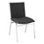 420 Stackable Chair w/ out Arm Rests - Fabric Upholstered Seat - Black fabric w/ Chrome frame