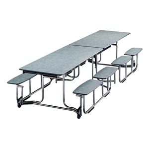 Uniframe Mobile Cafeteria Split-Bench Table