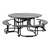 Uniframe Mobile Round Cafeteria Split-Bench Table