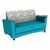 Shapes Series II Common Area Sofa w/ Tablet Arms - Bandwidth Circuit/Teal w/ Cosmic Strandz Tablet