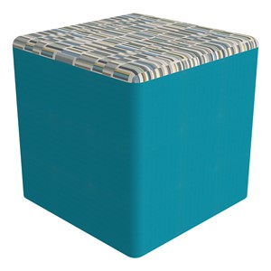 Shapes Series II Modular Soft Seating Cube (Bandwidth Circuit w/ Teal)