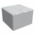 Shapes Series II Modular Soft Seating Cube (Charlotte Silver w/ Cool Gray)
