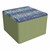 Shapes Series II Modular Soft Seating Cube (Telegraph Indigo w/ Fern Green)