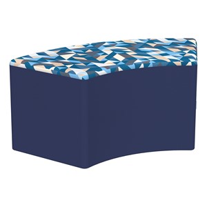 Shapes Series II Modular Soft Seating - S-Curve - Angle Midnight w/ Navy