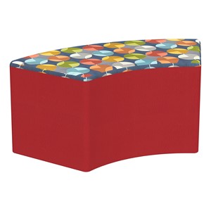 Shapes Series II Modular Soft Seating - S-Curve - Compass Sapphire/Red