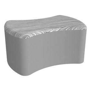 Shapes Series II Modular Soft Seating - Bow Tie - Live Wire Stone/Light Gray