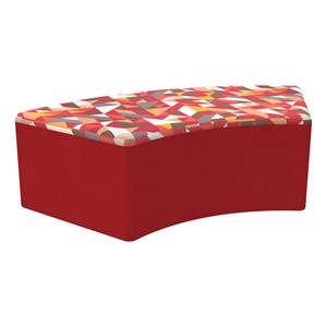 Shapes Series II Modular Soft Seating - S-Curve - Angle Pepper w/ Red