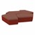 Shapes Series II Designer Soft Seating - 12" H CommunEDI Four-Pack - Brick/Burgundy