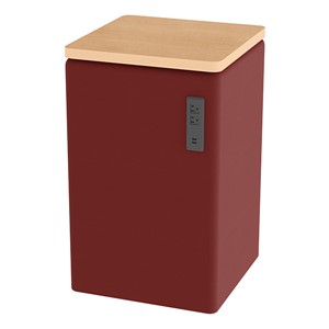 Shapes Series II Powered Divider w/ Tabletop - Burgundy Smooth Grain w/ Maple Tabletop