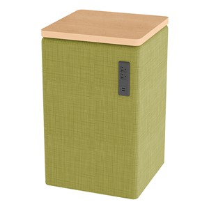 Shapes Series II Powered Divider w/ Tabletop - Green Crosshatch w/ Maple Tabletop