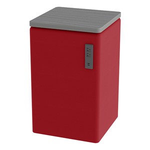 Shapes Series II Powered Divider w/ Tabletop - Red Smooth Grain w/ Cosmic Strandz Tabletop