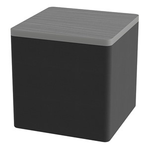 Shapes Series II Soft Seating w/ Tabletop - Cube - Black w/ Cosmic Strandz Tabletop