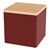 Shapes Series II Soft Seating w/ Tabletop - Cube - Burgundy w/ Maple Tabletop
