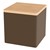 Shapes Series II Soft Seating w/ Tabletop - Cube - Chocolate w/ Maple Tabletop
