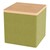 Shapes Series II Soft Seating w/ Tabletop - Cube - Green Crosshatch w/ Maple Tabletop