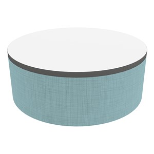 Shapes Series II Soft Seating Tabletop - Large Round (12" H) - Blue Crosshatch