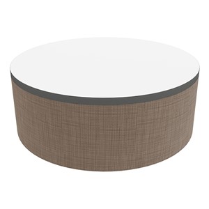 Shapes Series II Soft Seating Tabletop - Large Round (12" H) - Brown Smooth Grain