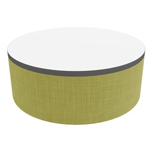 Shapes Series II Soft Seating Tabletop - Large Round (12" H) - Green Crosshatch