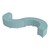 Shapes Series II Vinyl Soft Seating - 18" S-Curve (Pack of Six) - Blue (Shown w/ optional 2" legs)