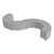Shapes Series II Vinyl Soft Seating - 18" S-Curve (Pack of Six) - Light Gray (Shown w/ optional 2" legs)