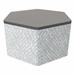 Shapes Series II Soft Seating Modular Table - Hex - Charlotte Silver w/ Cosmic Strandz Top