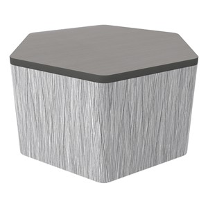 Shapes Series II Soft Seating Modular Table - Hex - Live Wire Stone w/ Cosmic Strandz Top