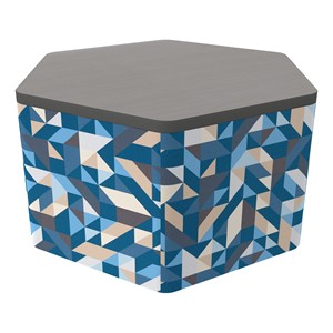 Shapes Series II Soft Seating Modular Table - Hex - Angle Midnight w/ Cosmic Strandz Top