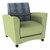 Shapes Series II Common Area Chair w/ Tablet Arm - Telegraph Indigo/Fern Green w/ Graphite Tablet