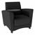 Shapes Series II Common Area Chair w/ Tablet Arm - Black Smooth Grain Vinyl & Graphite Tablet