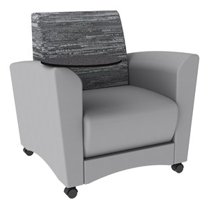 Shapes Series II Common Area Chair w/ Tablet Arm - Sirocco Shoal/Light Gray w/ Graphite Tablet