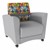 Shapes Series II Common Area Chair w/ Tablet Arm - Compass Sapphire/Light Gray w/ Graphite Tablet