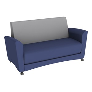 Shapes Series II Common Area Sofa - Navy Seat w/ Gray Back