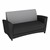Shapes Series II Common Area Sofa - Black Seat w/ Gray Back
