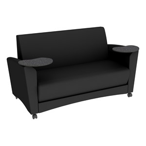 Shapes Series II Common Area Sofa w/ Tablet Arms - Black