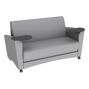 Shapes Series II Common Area Sofa w/ Tablet Arms - Light Gray