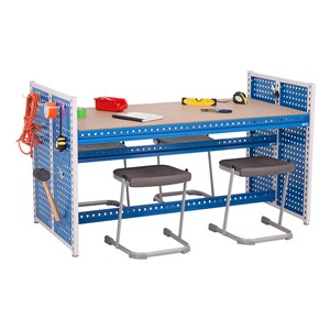 Creation Station Workbench Kit - Rectangle (60" L x 30" D x 36" H) - Bin sold separately (stools & accessories not included)
