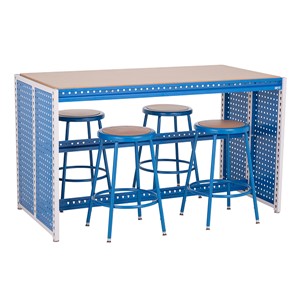 Creation Station Workbench Kit - Rectangle (60" L x 30" D x 36" H) - Stools sold separately