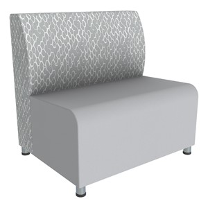 Shapes Series II Banquette Soft Seating - Rectangle - Charlotte Silver/Cool Gray