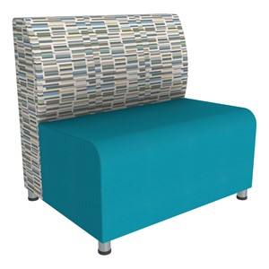 Shapes Series II Banquette Soft Seating - Rectangle - Bandwidth Circuit/Teal