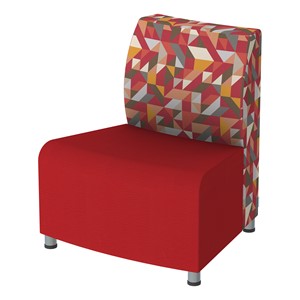 Shapes Series II Banquette Soft Seating - Outer Curve - Angle Pepper/Red