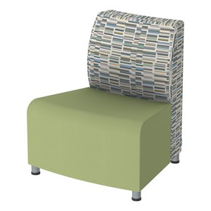 Shapes Series II Banquette Soft Seating - Outer Curve - Bandwidth Circuit/Fern Green