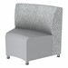 Shapes Series II Banquette Soft Seating Inner Curve - Charlotte Silver/Cool Gray