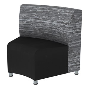 Shapes Series II Banquette Soft Seating - Inner Curve - Sirocco Shoal/Black