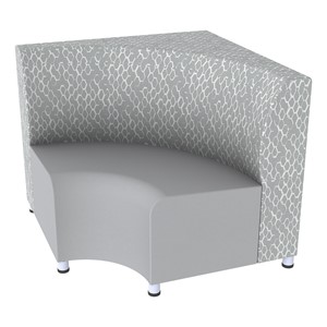 Shapes Series II Banquette Soft Seating - Corner - Charlotte Silver/Cool Gray