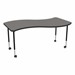 Structure Series Mobile Wave Collaborative Table w/ Laminate Top - Cosmic Strandz Top w/ Charcoal Edge & Black Legs