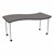Structure Series Mobile Wave Collaborative Table w/ Laminate Top - Cosmic Strandz Top w/ Charcoal Edge & Silver Mist Legs